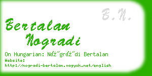 bertalan nogradi business card